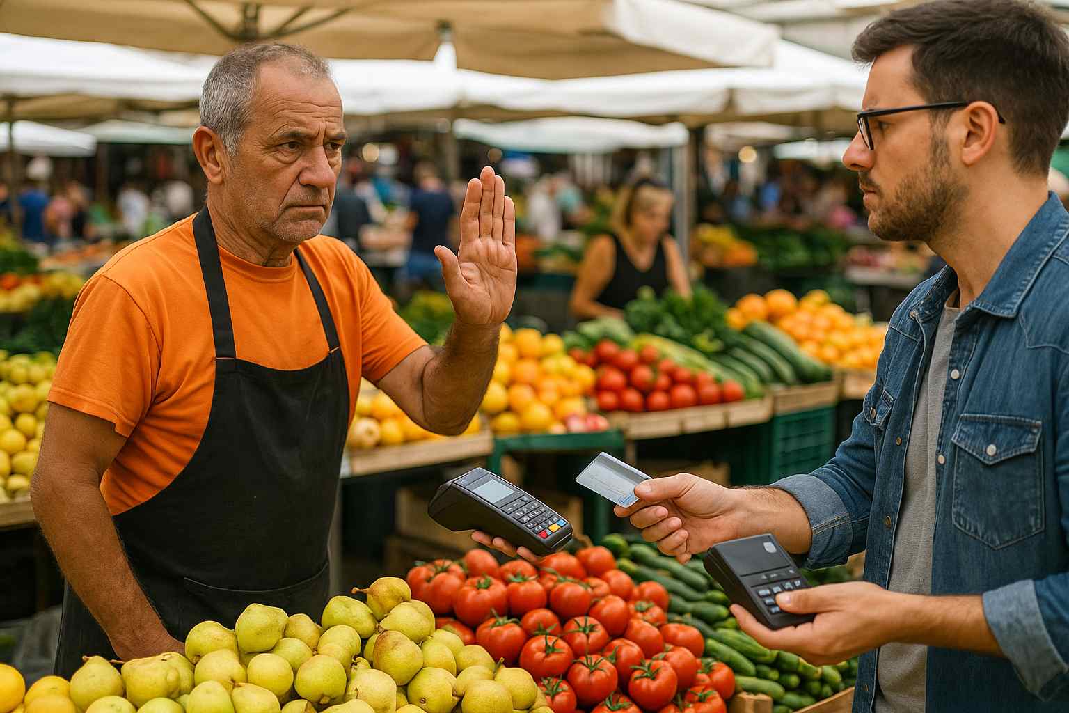 Pagamenti digitali nei mercati italiani: 4 ambulanti su 10 rifiutano ancora il Pos