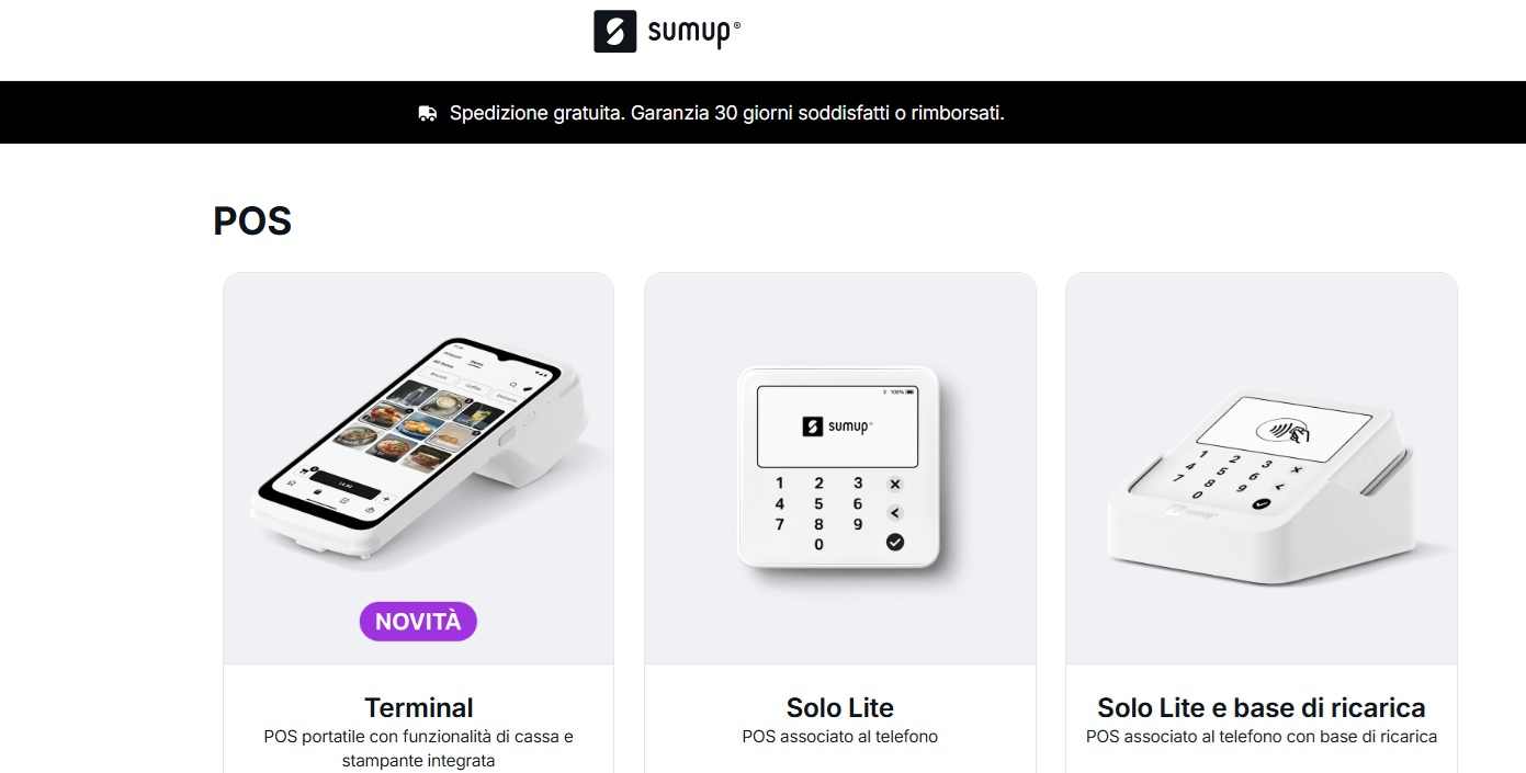 POS SumUp: fino al 43% di sconto 2-16 marzo