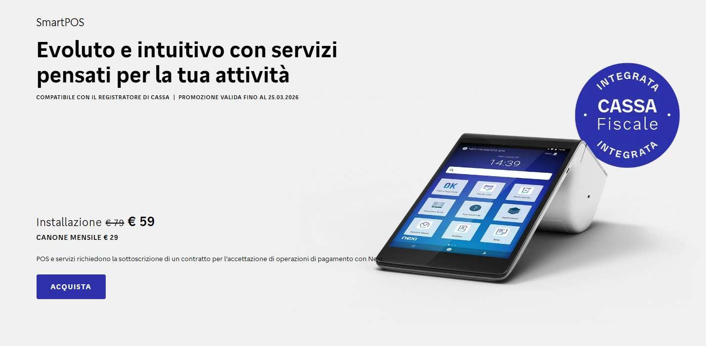 nexi promozioni pos marzo 2026