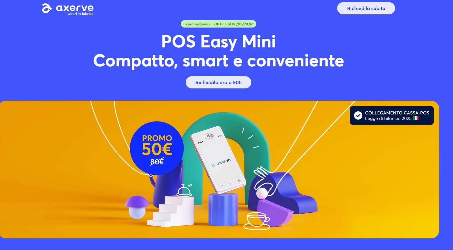 Axerve POS easy mini proroga offerta 8 maggio 2026