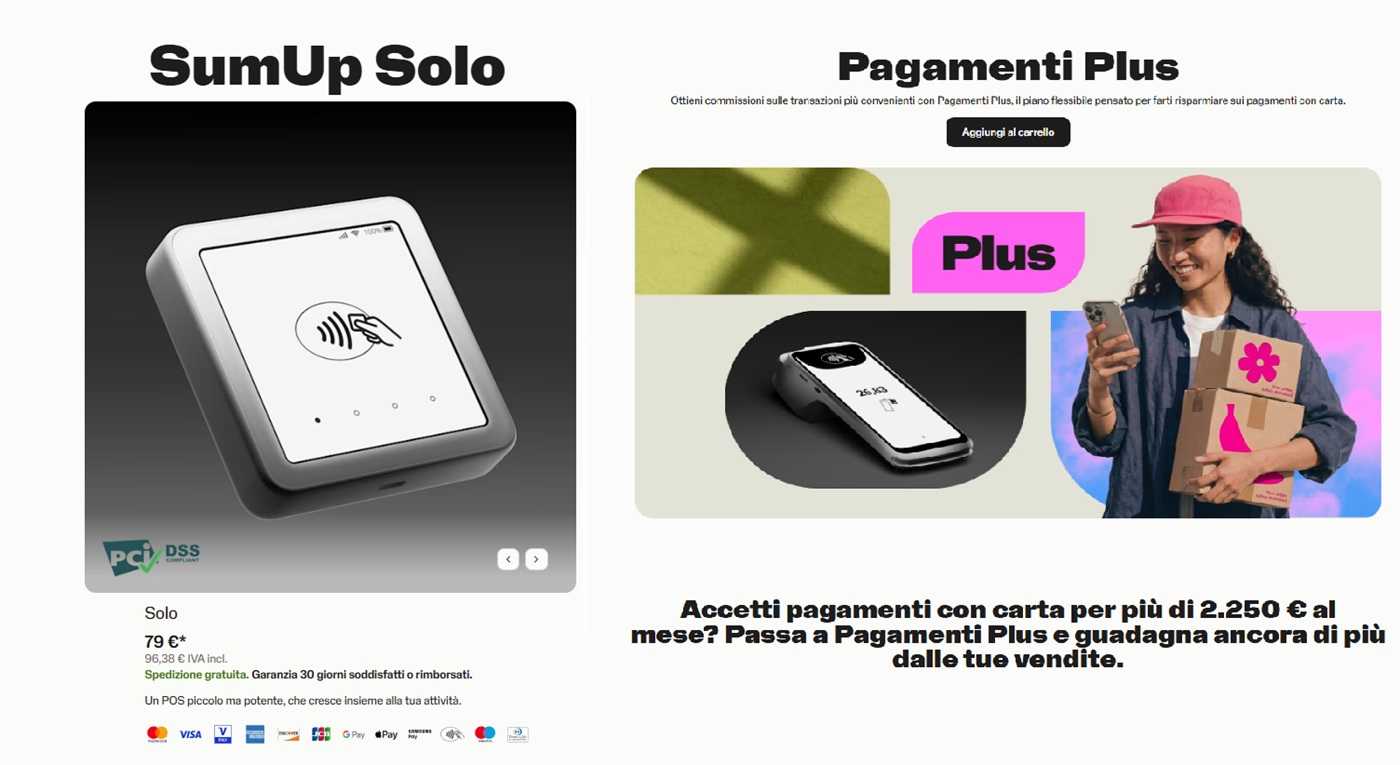sumup solo pagamenti plus promo giugno 2026