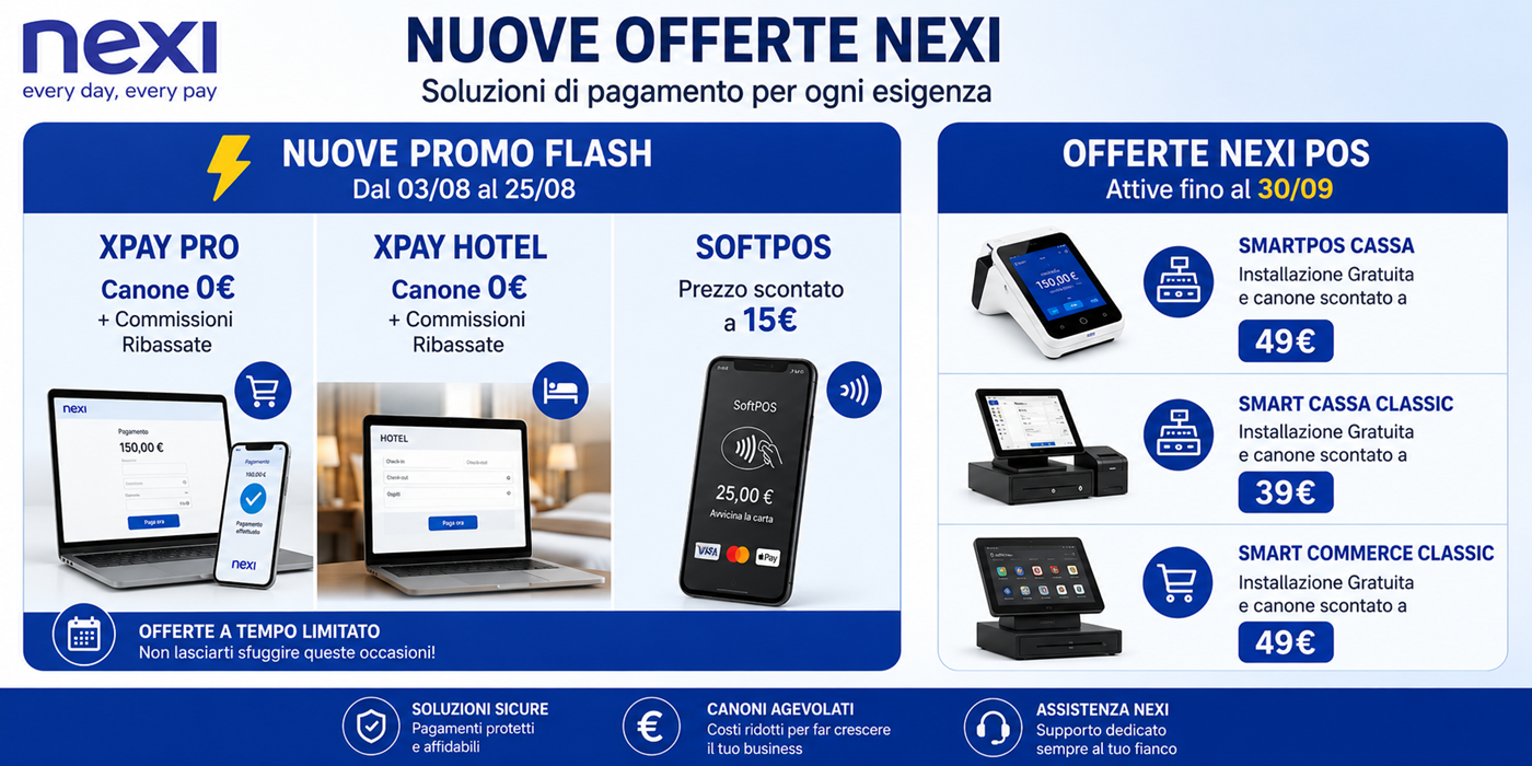 nexi pos promo agosto 2026