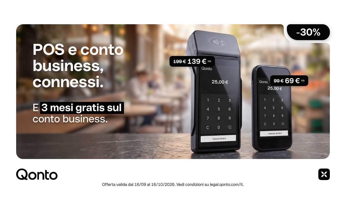 POS Pocket a 69 € e POS Pro a 139 €, terminali senza canone mensile